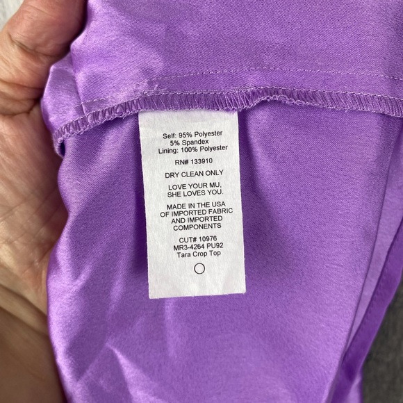 NWT Show Me Your MuMu Tara Crop Top in Violet Sequins Size XXL. - Picture 7 of 14